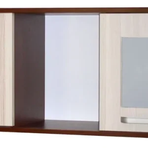 Markenware Hängevitrine Cikupa 08, Farbe: Nuss / Ulme - Abmessungen: 44 x 155 x 30 cm (H x B x T)