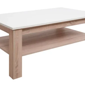 Direkt Vom Hersteller Couchtisch Comillas 01, Farbe: Eiche Braun / Creme - 102 x 64 x 47 cm (B x T x H)