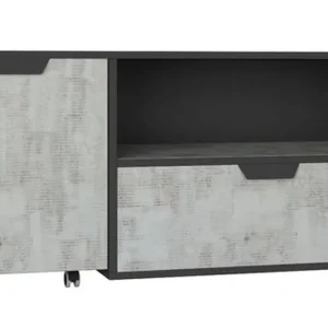 Jugendzimmer TV Unterschrank Sprimont 10, Farbe: Dunkelgrau / Grau - Abmessungen: 45 x 120 x 50 cm (H x B x T) Bestpreis