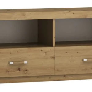 TV-Unterschrank Vanimo 03, Farbe: Eiche - Abmessungen: 57 x 140 x 42 cm (H x B x T) Highlight