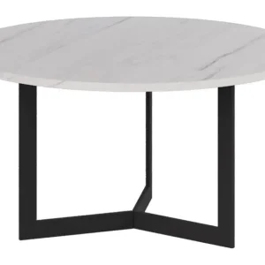 Couchtisch Granollers 02, Farbe: Weiß Marmor - Abmessungen: 80 x 80 x 42 cm (B x T x H) Wochenendangebot