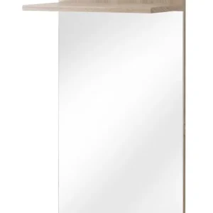 Garderobenspiegel mit Ablage, Farbe: Eiche Sonoma - Abmessungen: 107 x 60 x 28 cm (H x B x T) Kostenfreie Lieferung