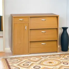 Schuhschrank Pamanukan 25, Farbe: Erle - Abmessungen: 78 x 90 x 38 cm (H x B x T) Preis Gesenkt