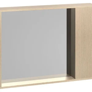 Ausverkauf Eleganter Spiegel Minnea 43, mit zwei kleinen Fächern, Eiche, Maße: 50 x 69 x 12 cm, sehr gute Stabilität, modernes Design