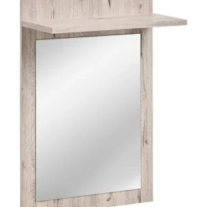 Garderobenspiegel mit Ablage Sviland 14, Farbe: Eiche Wellington - Abmessungen: 88 x 60 x 28 cm (H x B x T) Letzte Chance