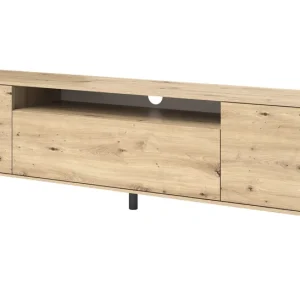 Geprüft Schlichter Hängender TV-Unterschrank mit Push-to-open Funktion Zapopan 111, Farbe: Eiche Artisan, Maße: 42 x 180 x 40 cm, aus hochwertigen Materialien