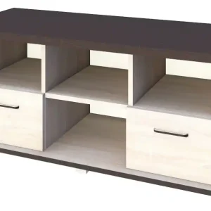 TV-Unterschrank Aitape 07, Farbe: Sonoma Eiche dunkel / Sonoma Eiche hell - Abmessungen: 53 x 135 x 49 cm (H x B x T) Angebot