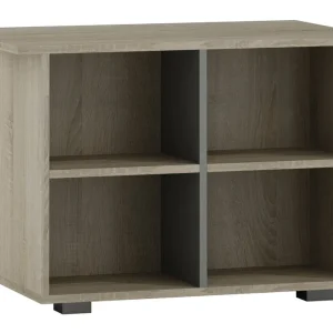 Couchtisch Ciomas 01, Farbe: Sonoma Eiche / Grau - Abmessungen: 78 x 78 x 47 cm (B x T x H) Preiswert