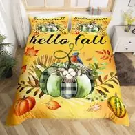 Abverkauf Bettwasche Set Der Herbst ist da-09 Anpassbar Bettbezug135x200 Kissenbezuge80x80