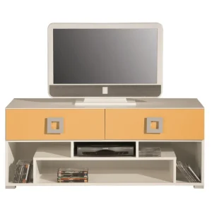 Jugendzimmer TV Unterschrank Namur 11, Farbe: Orange / Beige - Abmessungen: 53 x 125 x 52 cm (H x B x T) Solange Der Vorrat Reicht