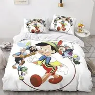 03 Pinocchio Bettwasche Set Nm hinzufugbar Spielerische Cartoons Schlafzimmer Sichere Zahlung