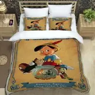25 Pinocchio Bettwasche Set Nm hinzufugbar Spielerische Cartoons Schlafzimmer Letzte Chance