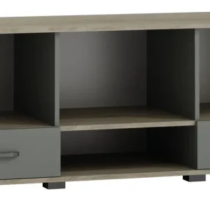TV-Unterschrank Ciomas 19, Farbe: Sonoma Eiche / Grau - Abmessungen: 53 x 135 x 49 cm (H x B x T) Beliebt