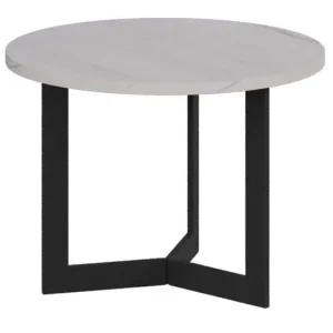 Couchtisch Granollers 01, Farbe: Weiß Marmor - Abmessungen: 50 x 50 x 37 cm (B x T x H) Neue Kollektion