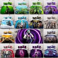 3D Spiel Fortnite Bettbezug Kissenbezuge 2/3pcs Bettwasche-Set Single Double Neu Echt