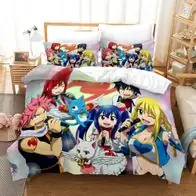 19 Anpassbar Bettwasche Set Fairy Tail Bettdeckenbezug135x200 Kissenbezuge80x80 Markenprodukt