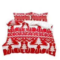 Xmas Bettwasche Set145 Personalisierter Bettdeckenbezug135x200 Kissenbezuge80x80 Kostenfreie Lieferung