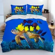 02 Schildkroten Bettwasche Set Kissenbezuge 80x80 Anpassbar Bettbezug 135x200 Günstig