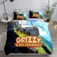 Super-Preis Anpassbar Bettwasche Set 04 Grizzy & the Lemmings Bettdeckenbezug Kissenbezuge