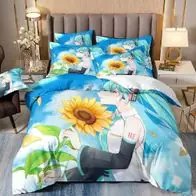 Angebot 07 Hatsune Miku Bettwasche Set Kissenbezuge 80x80 Anpassbar Bettbezug 135x200