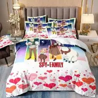 03 SPYßFAMILY Bettwasche Set Kissenbezuge 80x80 Anpassbar Bettbezug 135x200 Günstig