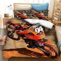 02 Motorrader Bettwasche Set mit Benutzerdefinierter Namen Kissenbezuge80x80 Günstig