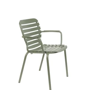 ZUIVER Vondel Gartenstuhl, m. Armlehnen - grünes Aluminium Preis Gesenkt