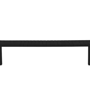 ZUIVER Vondel Gartenbank, rechteckig – schwarzes Aluminium (175x45) Top-Preis