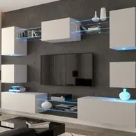 AN1 NEW Möbel für Wohnzimmer Wohnwand Mediawand Schrankwand Wohnschrank Kracherpreis