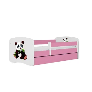 Abverkauf KOCOT KIDS Bett babydreams pink panda 2 ohne Schublade mit Matratze 180/80