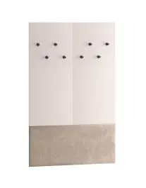 Geprüft Garderobe | Farbe: Kaschmir / Braun | 8 Haken | Maße: 90 x 34 x 55 cm | inkl. Samtpolster | Haken: Schwarz | ABS-Kantenschutz | für den Vorraum