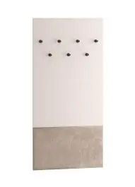 Letzte Chance Garderobe | schmal | Farbe: Kaschmir / Braun | 7 Haken | Maße: 90 x 34 x 55 cm | inkl. Samtpolster | Haken: Schwarz | ABS-Kantenschutz | für den Vorraum