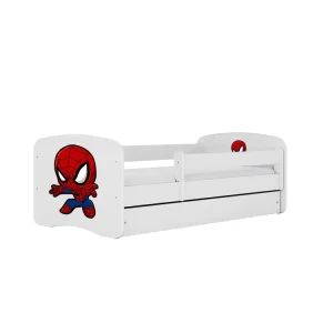 Zertifiziert KOCOT KIDS Bett babydreams weiß Spiderman mit Schublade mit Matratze 140/70