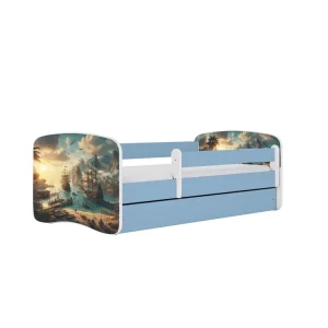 Abverkauf KOCOT KIDS Bett babydreams blau Schiff ohne Schublade mit Matratze 160/80