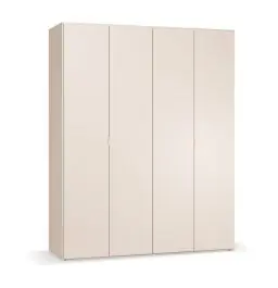 Falttür / Kleiderschrank | Farbe: Beige | inkl. LED-Beleuchtung mit Bewegungssensor| 2 Schubladen | Griffe: Gold | 185 x 57 x 229,5 cm | drei Kleiderstangen Mega-Angebot