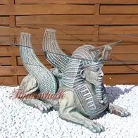 Ägyptische Ägypten Sphinx Wohnzimmertisch Tisch Figur Statue Couchtisch Deko neu Garantierte Lieferung