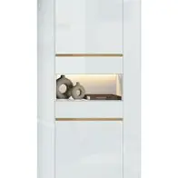 Wohnzimmerschrank Pegaso 2-Türig in Weiß/Gold Hochglanz Begrenztes Angebot