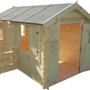 Neue Ware Spielhaus Deluxe Rodney Park - 2,35 x 1,75 Meter aus 19mm Blockbohlen