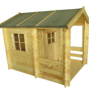 Versand Am Gleichen Tag Kinderspielhaus Lucky Park - 1,75 x 1,30 Meter aus 19 mm Blockbohlen