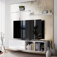 Abverkauf TV-Lowboard Boxing XVII mit zwei Wandregale Modern Wohnwand Wohnzimmer-set M24