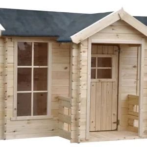 Direkt Vom Hersteller Kinderspielhaus Nature Park - 2,35 x 1,75 Meter aus 19mm Blockbohlen