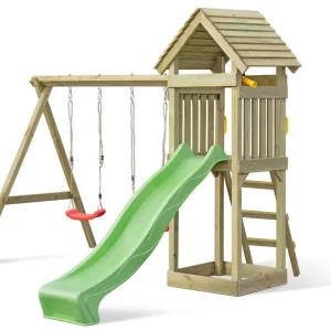 Spielturm K43 inkl. Sandkasten und Doppelschaukel - Abmessungen: 327 x 187 cm (L x B) Bestpreis
