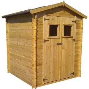 Blockbohlen Gartenhaus 19 mm Hannover -L180 x B180 Neue Ware