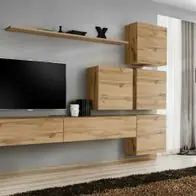 Anbauwand Wohnwand Wohnzimmer Schrankwand SWITCH IX Wotan Hochglanz Push - Click Kracherpreis