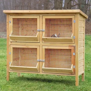 Gratis Versand Kaninchenstall / Kleintierstall Rabbit 02 inkl. Boden - Abmessung (cm): 60 x 134 x 130 (L x B x H)