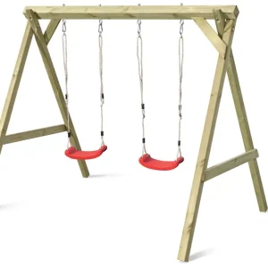 Doppelschaukel 08 aus KIEFERNHOLZ - Abmessungen: 240 x 180 cm (L x B) Sonderangebot