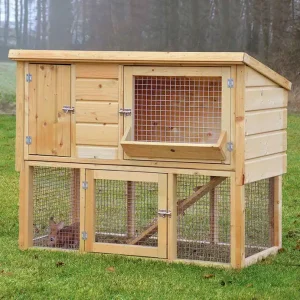 Kaninchenstall / Kleintierstall Rabbit 01 - Abmessung (cm): 60 x 130 x 110 (L x B x H) Super-Preis