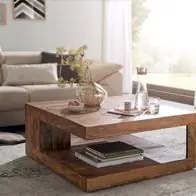 Wohnling Couchtisch MUMBAI Massiv-Holz Sheesham Top-Seller