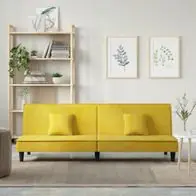Aktuell vidaXL Schlafsofa Gelb Samt