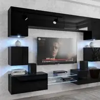 Angebot ANX1 Möbel für Wohnzimmer Wohnwand Mediawand Schrankwand Wohnschrank